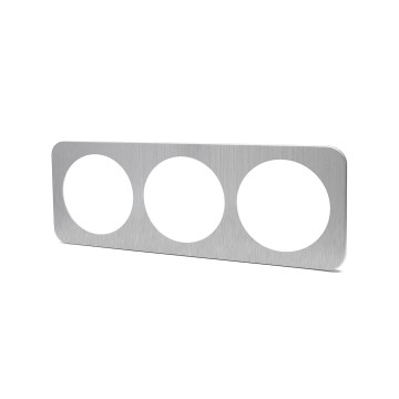 Aigostar - Cadre triple en aluminium, finition argentée