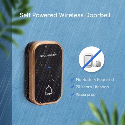 Aigostar - Campanello con presa wireless 230V nero