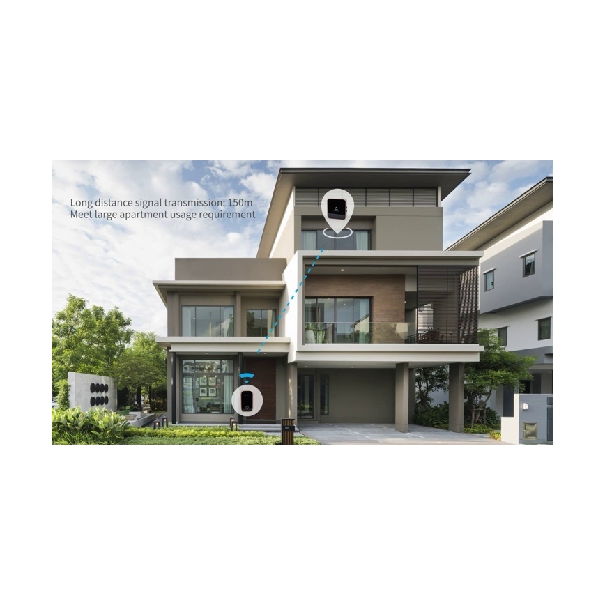 Aigostar - Campanello con presa wireless 230V nero