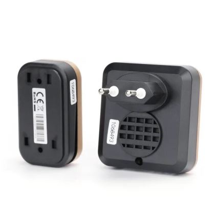 Aigostar - Campanello con presa wireless 230V nero