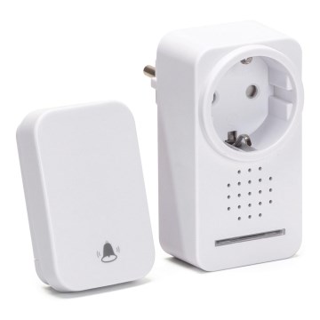 Aigostar - Campanello wireless con spina integrata 1Z 230V IPX4 bianco