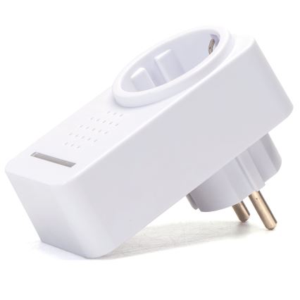 Aigostar - Campanello wireless con spina integrata 1Z 230V IPX4 bianco