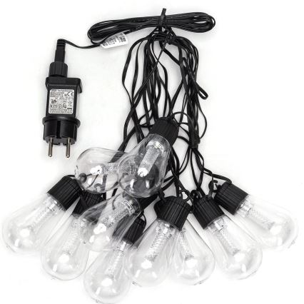 Aigostar - Catena decorativa da esterno LED 10xLED/8m IP44 bianco freddo