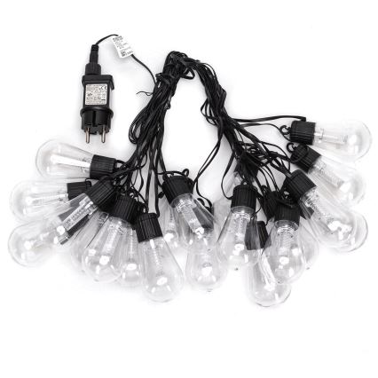 Aigostar - Catena decorativa da esterno LED 20xLED/13m IP44 bianco freddo