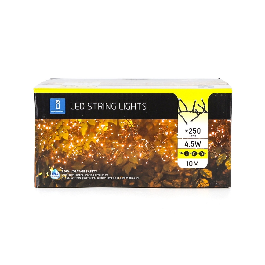 Aigostar - Catena decorativa da esterno LED 250xLED/10m IP44 bianco caldo