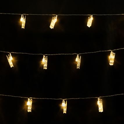 Aigostar - Catena decorativa LED 20xLED/5W/USB 6 m bianco caldo