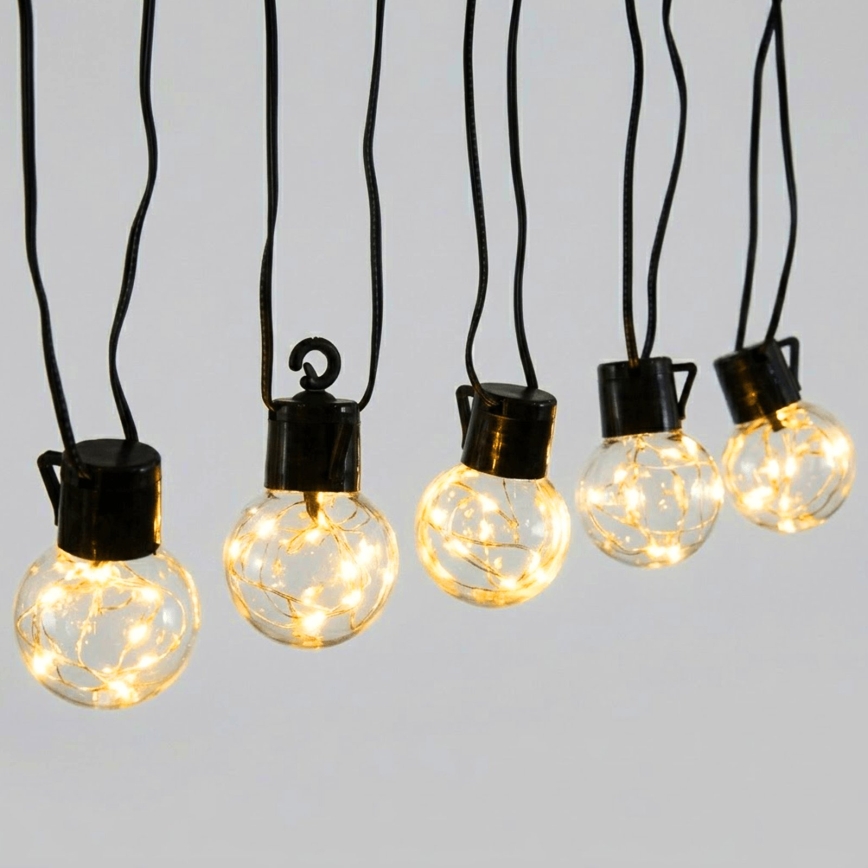 Aigostar - Catena luminosa decorativa da esterno a LED 80xLED/8 funzioni 5m IP44 bianco caldo