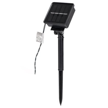 Aigostar - Catena di Natale solare a LED 50xLED/8 funzioni 12m IP65 bianco caldo