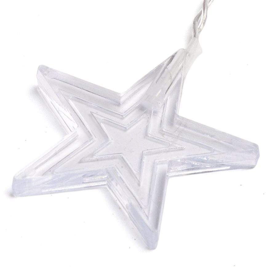Aigostar - Catena luminosa a LED per esterni, 168 LED, 8 modalità, 3 x 1,5 m, IP44, bianco caldo a forma di stelle