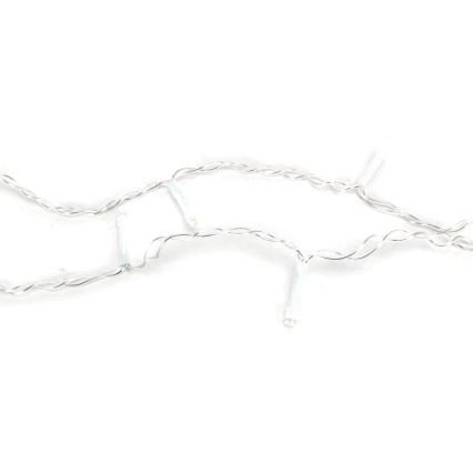Aigostar-Catena LED natalizia da esterno 100xLED/8 funzioni 3xAA 8x0,6m IP44 bianco caldo