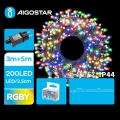 Aigostar - Catena LED natalizia da esterno 200xLED/8 funzioni 8m IP44 multicolore