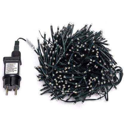 Aigostar - Catena LED natalizia da esterno 400xLED/8 funzioni 13m IP44 bianco freddo