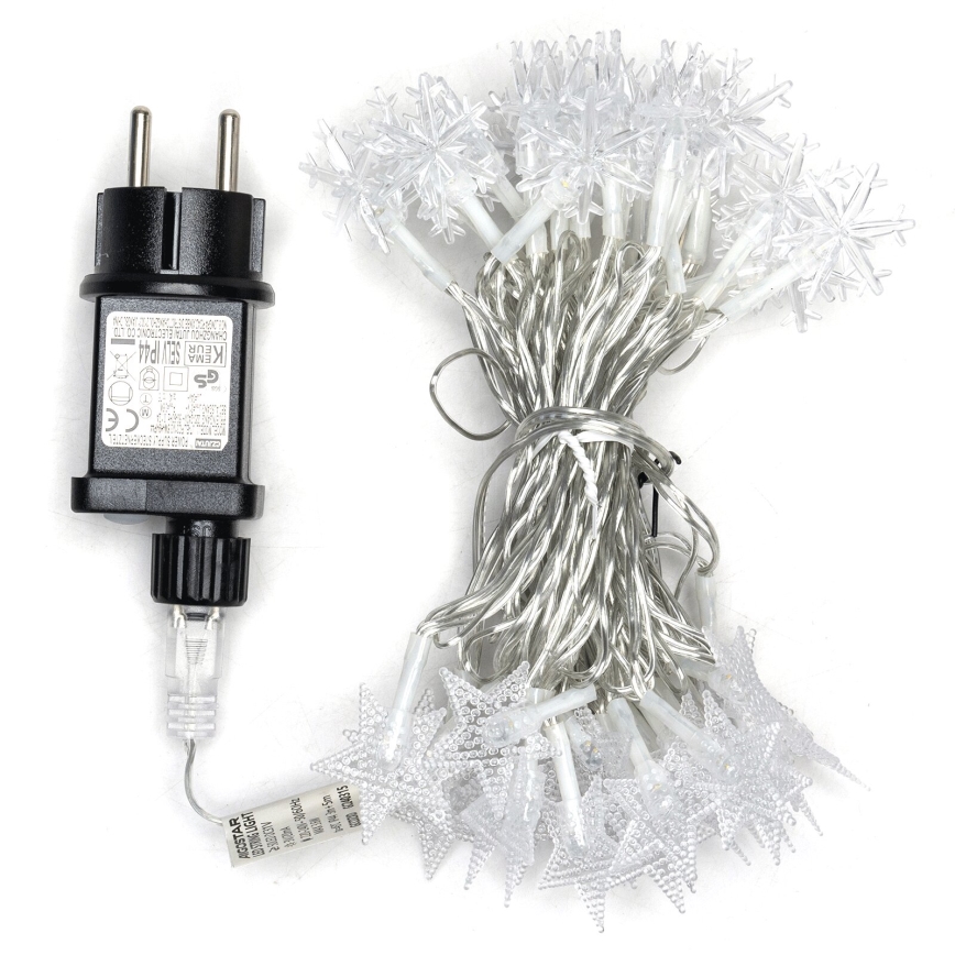 Aigostar - Catena LED natalizia da esterno 50xLED/8 funzioni 8m IP44 bianco caldo