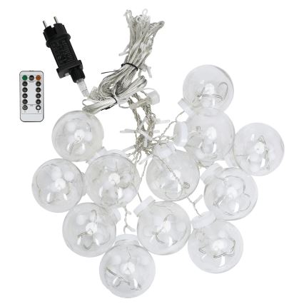 Aigostar - Catena luminosa natalizia LED per esterni, 120 LED, 8 funzioni, 3 x 0,6 m, IP44, bianco freddo, con telecomando