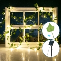 Aigostar - Catena LED solare 100xLED/12m IP65 bianco caldo ivy