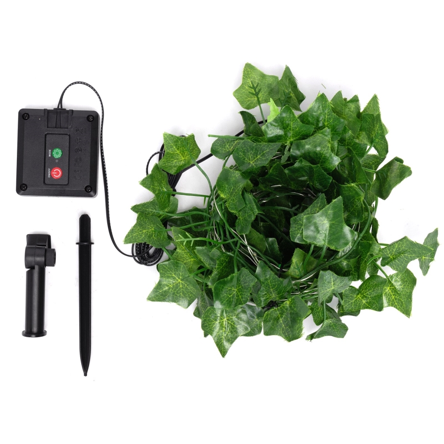 Aigostar - Catena LED solare 50xLED/7m IP65 bianco caldo ivy