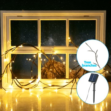 Aigostar - Catena LED solare 72xLED/4m IP65 bianco caldo albero PLEASE TRANSLATE