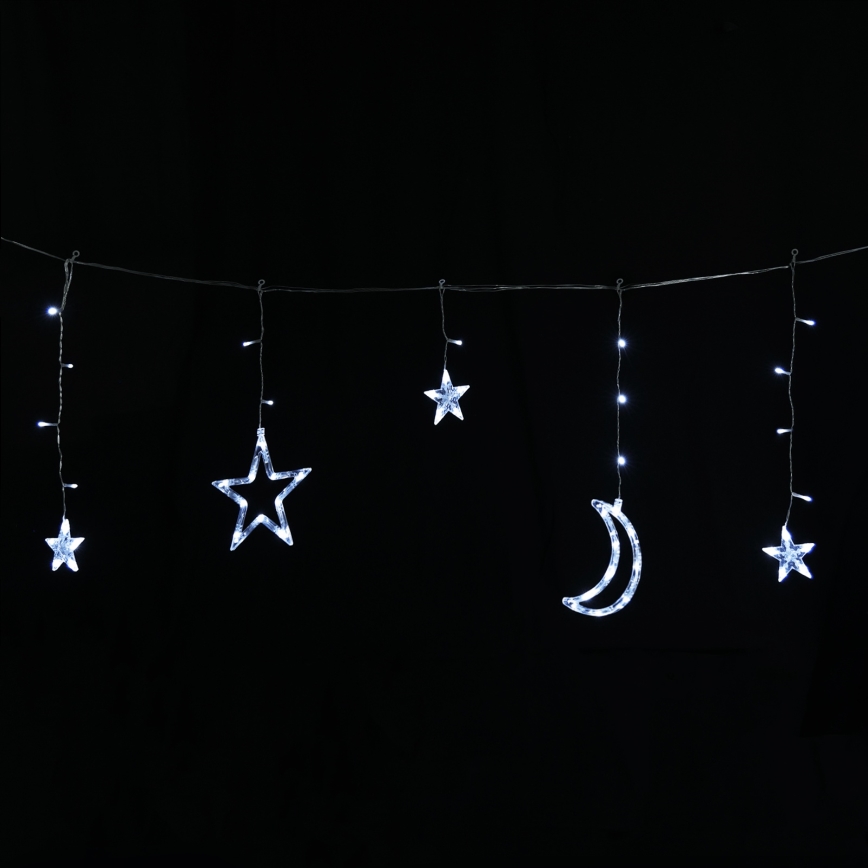 Aigostar - Catena luminosa solare a LED per Natale 120xLED/8 funzioni 3x0,6m 500 mAh IP65 bianco freddo