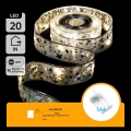 Aigostar - Catena luminosa a LED 20xLED/3xAA, 2 m, bianco caldo, argento