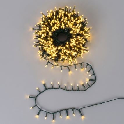 Aigostar - Catena luminosa da esterno per Natale a LED 2500xLED/8 funzioni 53m IP44 bianco caldo