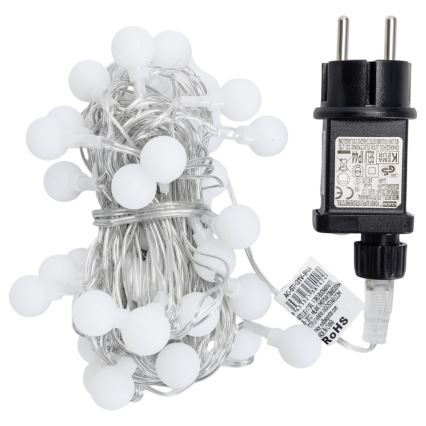 Aigostar - Catena luminosa decorativa LED per esterni 50xLED/8 funzioni 5 m IP44 bianco freddo