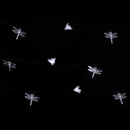 Aigostar - Catena luminosa decorativa solare a LED 50 LED/8 funzioni 10 m 800 mAh IP65 bianco freddo