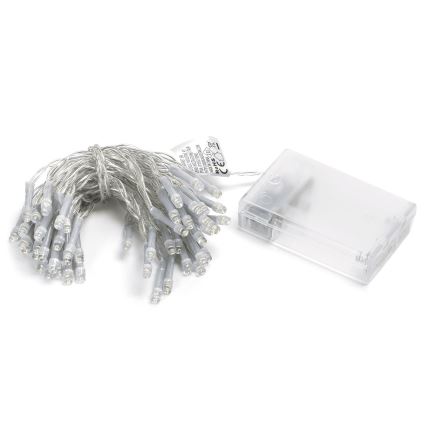 Aigostar - Catena luminosa di Natale a LED 50xLED/3xAA 5,3m bianco caldo