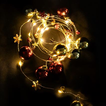 Aigostar - Catena luminosa LED natalizia 20xLED/3xAA 2m bianco caldo