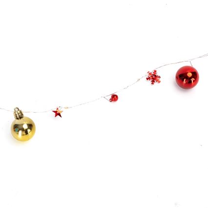 Aigostar - Catena luminosa LED natalizia 20xLED/3xAA 2m bianco caldo