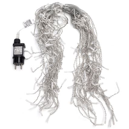 Aigostar - Catena luminosa natalizia LED da esterno 200 LED, 8 funzioni, 10 x 0,4 m, IP44, bianco caldo