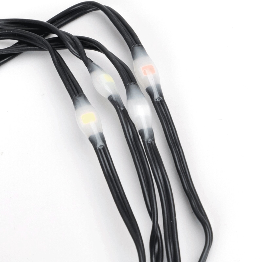 Aigostar - Catena luminosa LED per esterni 150 LED/8 funzioni, alimentazione 3x AA, 15,3 m, IP44, multicolore