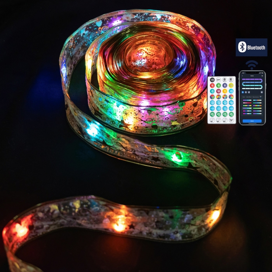 Aigostar - Catena luminosa LED RGBICW intelligente per esterni MESH 100 LED 10 m IP44 + telecomando