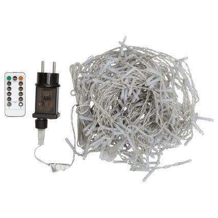 Aigostar - Catena luminosa LED RGBY per esterni, 300 LED / 8 funzioni, 3x1 m, IP44 + telecomando