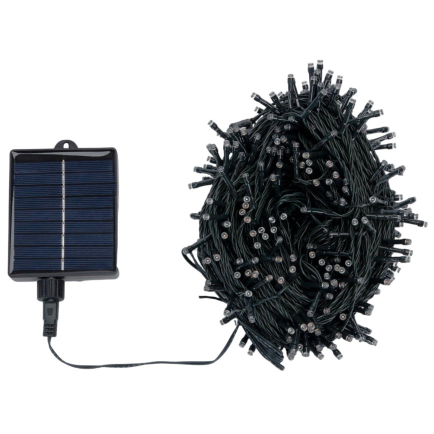 Aigostar - Catena luminosa solare natalizia a LED 500 LED/8 funzioni 52m IP65 multicolore 1200 mAh