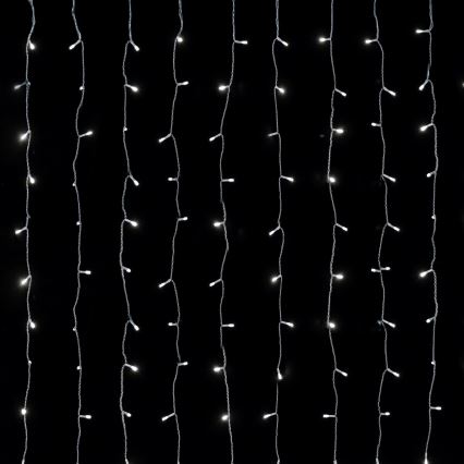 Aigostar - Catena luminosa natalizia LED da esterno 288 LED/8 funzioni 1,5x1,8 m IP44 bianco freddo