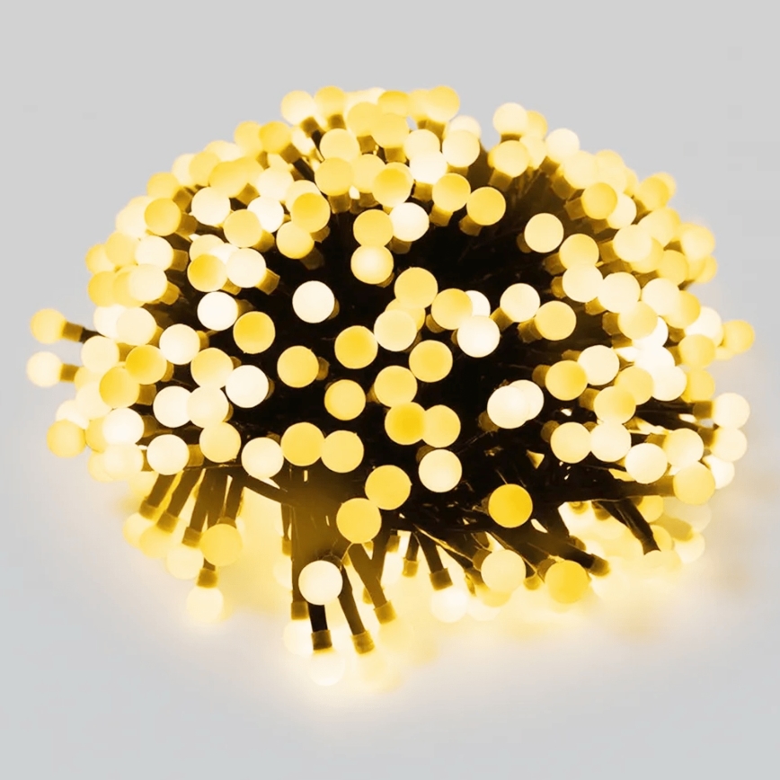 Aigostar - Catena luminosa natalizia a LED per esterni, 50 LED, 8 funzioni, 8 m, IP44, bianco caldo