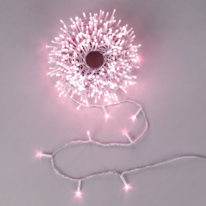 Aigostar - Catena luminosa natalizia da esterno con 100 LED, 8 funzioni, 13 m, IP44, rosa