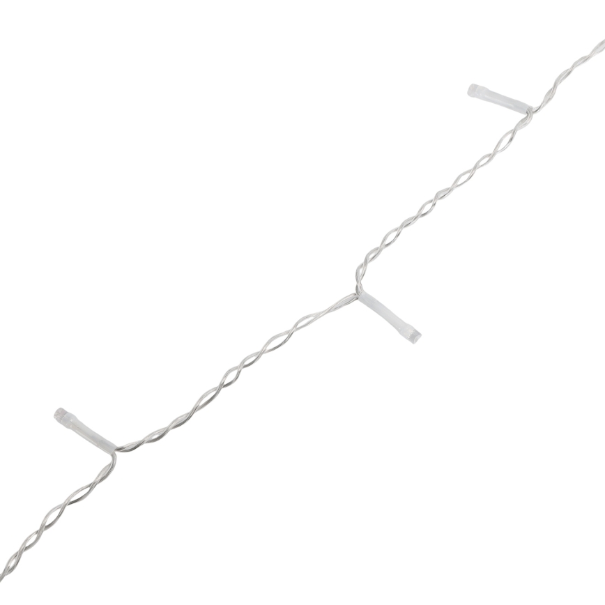 Aigostar - Catena luminosa natalizia a LED per esterni 300xLED/8 funzioni 3xAA 18x0,6 m IP44 bianco caldo
