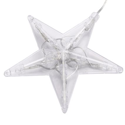 Aigostar - Catena luminosa natalizia LED da esterno 70 LED 1,2 x 1 m IP44, bianco caldo, a forma di stelle