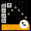 Aigostar - Catena luminosa natalizia LED da esterno 84xLED/8 funzioni 1,2x1m IP44 bianco caldo con fiocchi di neve
