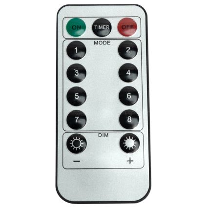 Aigostar - Catena luminosa natalizia LED per esterni 120 LED/6 W/230 V/8 funzioni 3 x 0,6 m IP44 bianco freddo + telecomando