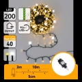 Aigostar - Catena luminosa natalizia LED per esterni 160xLED+40xLED 13m IP44 bianco caldo+freddo