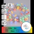 Aigostar - Catena luminosa natalizia LED per esterni 50xLED/8 funzioni 3xAA 5,3m IP44 multicolore