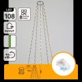Aigostar - Catena luminosa natalizia per esterni, 108 LED / 8 funzioni, 3x AA, 1,8 m, IP44, bianco caldo
