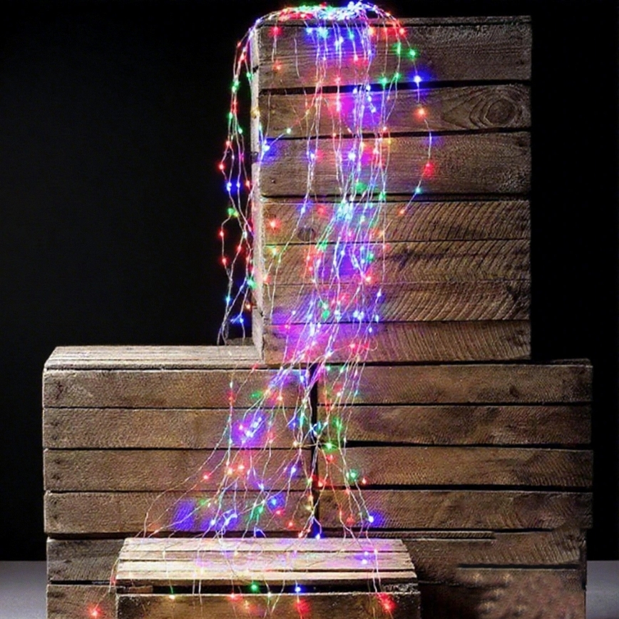 Aigostar - Catena luminosa natalizia per esterni 900xLED/8 funzioni 6m IP44 multicolore