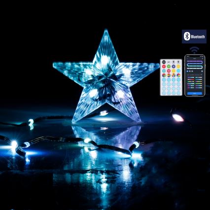 Aigostar - LED RGBICW Catena luminosa natalizia intelligente per esterni MESH 100 LED 10 m IP44 + telecomando