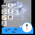 Aigostar - Catena luminosa solare a LED 200 LED / 8 funzioni, 22 m, IP65, bianco freddo, 800 mAh