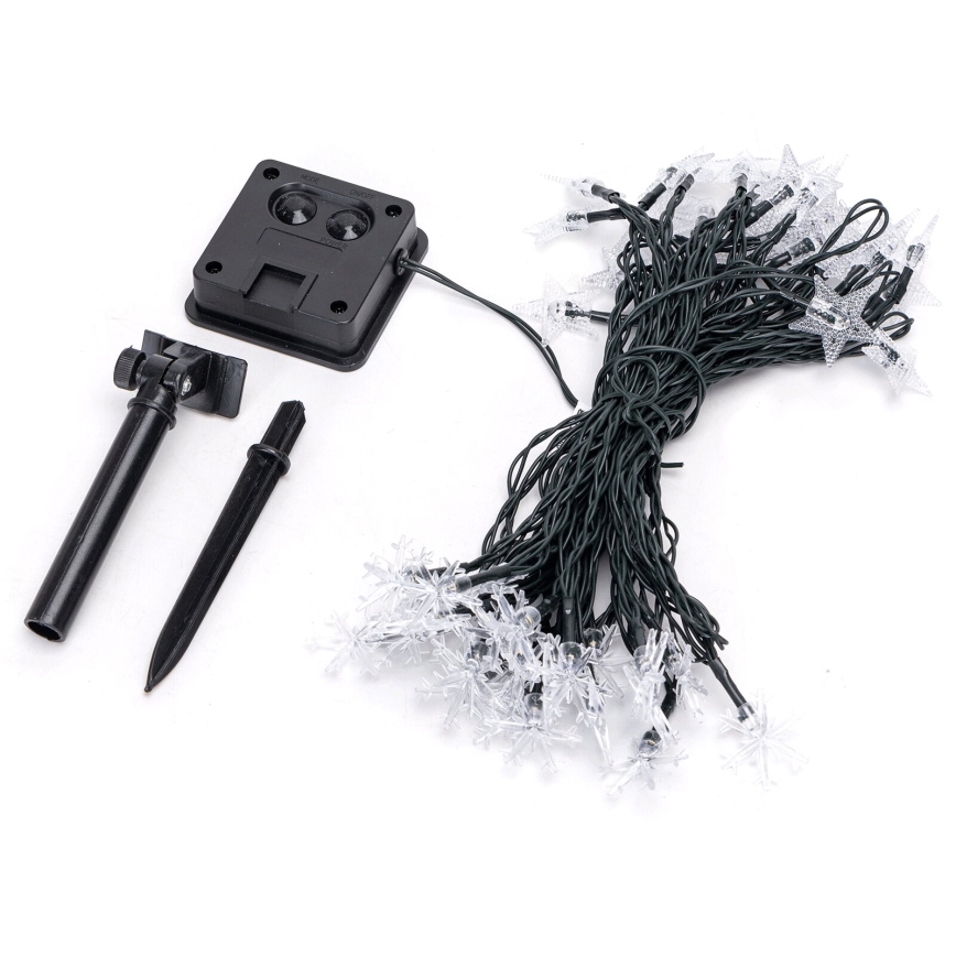 Aigostar - Catena solare a LED 50 LED/8 funzioni 800 mAh 12 m IP65 multicolore