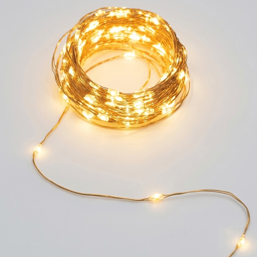 Aigostar - Catena luminosa solare LED natalizia 500 LED/8 funzioni 52 m IP65 bianco caldo 1200 mAh