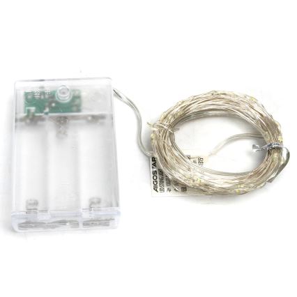 Aigostar - Catena natalizia LED 100xLED/3xAA 10,3m bianco freddo